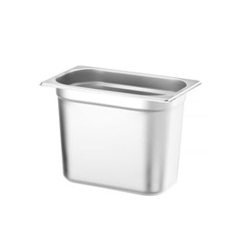 HENDI Gastronorm Container, Temperature Resistant from -40° to 300°C, Hot Air Oven Fridge and Freezer Chafing Dishes-Bain Marie, 5.5L, GN 1/4, 265 x 162 x (H) 200 mm, Stainless Steel