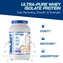 Evogen Isoject - Whey Protein Isolate | Ultra-Pure Whey Protein Powder with Ignitor Enzymes, BCAAs, and EAAs | Enhanced Absorption & Recovery | S'Mores | 25 Servings