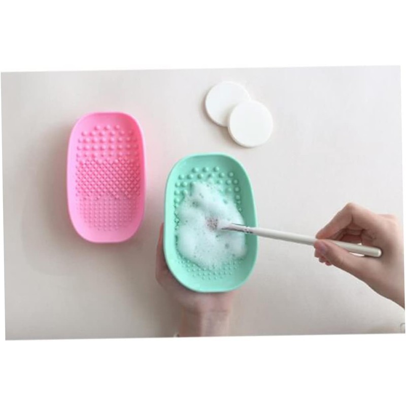 DOITOOL Limpia Brochas de Maquillaje de Silicona Verde Placa de