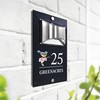 Custom Signs Solar Illuminated Modern Anthracite House Number Sign 24cm