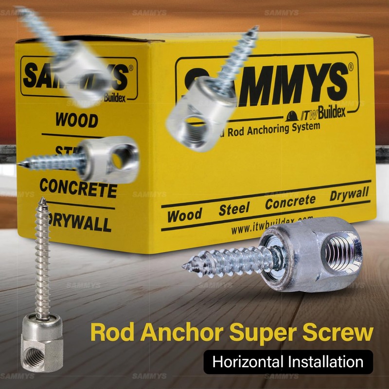 Sammys 8022925-25 3/8 x 2 1/2'' Horizontal Rod Anchor Super