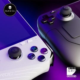 Skull & Co. SteamDeck ROG ALLY Analog Stick Cover 2 Types Fully Customizable Intensive Design Improves Maneuverability Anti-Slip Original Stick Protection Damage Prevention "Black" "2 Pairs"