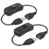 ELECTOP 2 Pack Male to Female USB Cable with On/Off