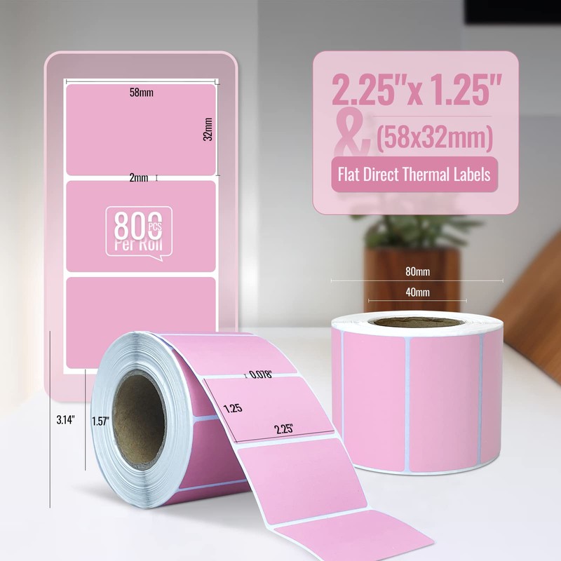 Hotlabel Flat Thermal Labels, 29 mm x 57 mm, Direct