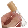 PACKOVE 10pcs 10ML Refillable Glass Roller Ball Perfume Bottles Bamboo