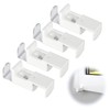Pack of 4 Clamp Support Mounting Brackets Roller Blind Pleated