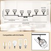 GORDNWE 6-Light Track Kits, Adjustable Track Fixtures - E12 Metal