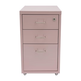 AngelcityCC 3 Drawer Vertical File Cabinet, Mobile Filing Cabinet for Home Office, Storage File Cabinet Under Desk