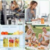 Elesunory 4 Pack Glass Juice Bottles Wide Mouth Shaker Bottles