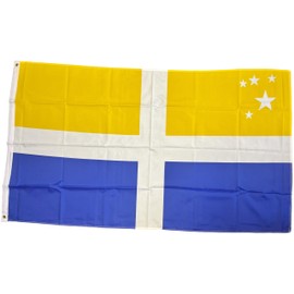 NWFlags Isles Of Scilly Flag 5ft x 3ft 75d Premium Polyester Suitable For Flagpoles | Strong Polyester 5x3 foot material flag with Eyelets