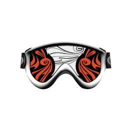 SkullSkins Derailed Motorcycle Goggle Skin (Orange)