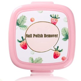 Renyigou Nail Varnish Remover Pads in Box,Travel portable Nail Varnish Remover Wipes (Strawberry, 40 Count (Pack of 1))