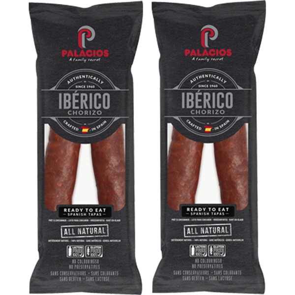 Chorizo Iberico Mild by Palacios 7.9 oz Pack of 2