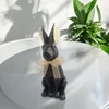 Macosa EX262058 Easter Bunny Black Gold Polyresin 28 cm Decorative
