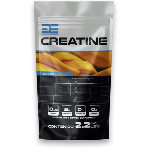 Be supplements Creatina Monohidratada 1kg 200 Servicios Sabor Mango