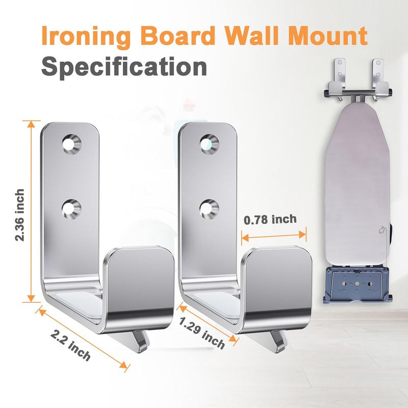MUSVOH Ironing Board Holder Hanger Wall Mount, 304 Stainless Steel