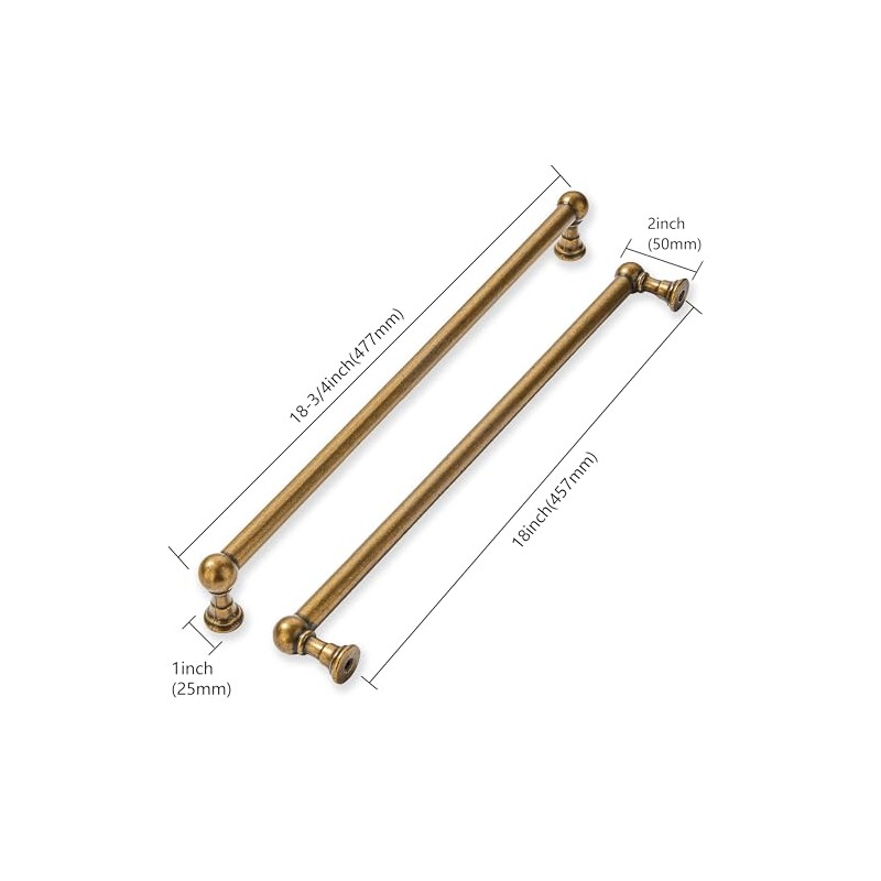 khtumeware 1 Pack Appliance Handle Pull 18 Inch Hole Center