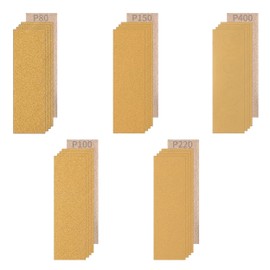 50PCS Micro Sander Refills, Sand Paper for Mini Sander Kit, Grit 80 100 150 220 400 Detail Sanding Tools Hook and Loop Sandpaper Sheets for DIY Crafts Tight Narrow Space Polishing