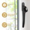 Bwintech 2 Pcs Offset Black UPVC Aluminium Window Handle,Left Hand,