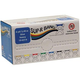 Sup-R Band Latex Free Exercise Band, Blue, 6 Yard Roll/Box
