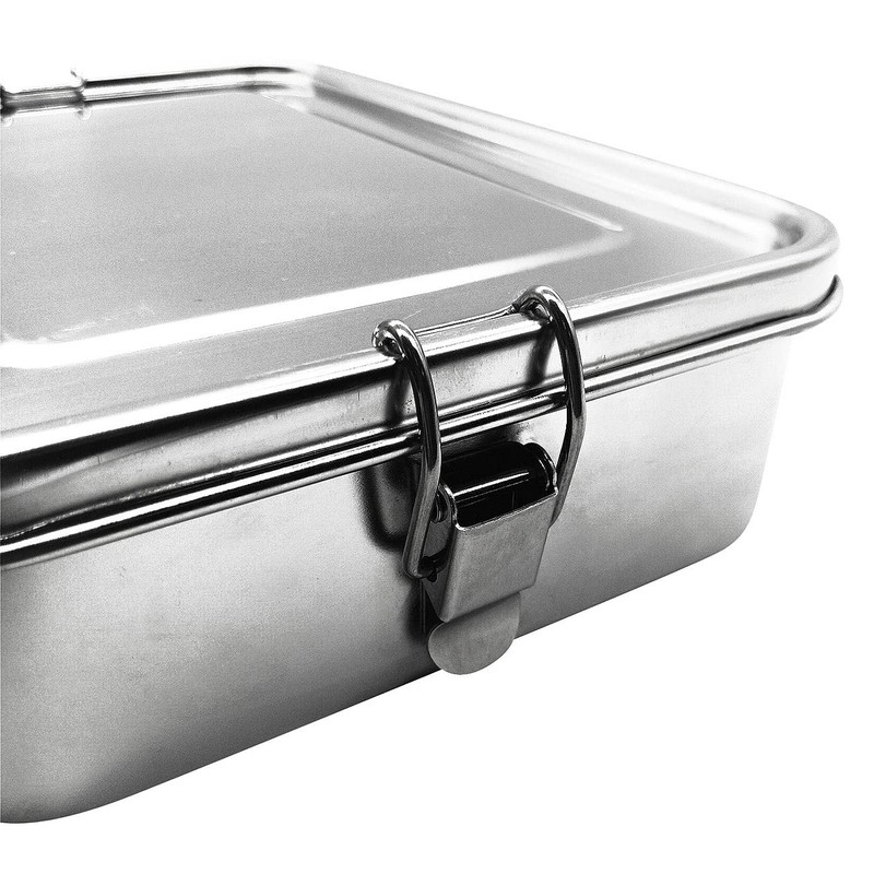 Rosenstein & Söhne Lunch Boxes with Compartments: Stainless Steel Lunch