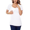 Liu & Qu Womens Maternity Nursing Tops Short Sleeve Breastfeeding