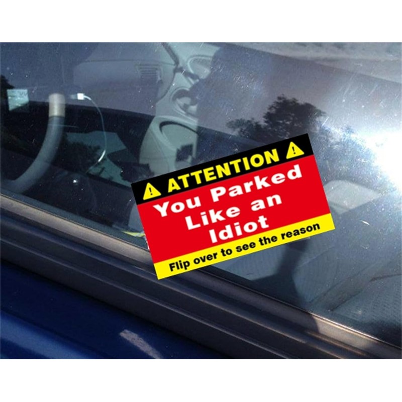 Hileapx Bad Parking Cards, 100Pcs You Parked Like An Idiot