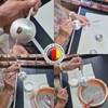 Lauschaer Glas Christbaumschmuck großer Bär weiß matt Christbaumschmuck mundgeblasen,handdekoriert