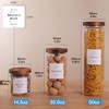 5 Set Glass Pantry Storage Jars with Acacia Airtight Lid