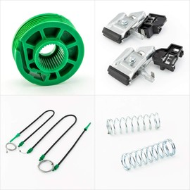 LST Window Regulator Repair Kit with Sliding Pieces Front Right A4 B5