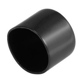 sourcing map 8pcs Rubber End Caps 42mm ID Vinyl Round End Cap Cover Screw Thread Protectors Black