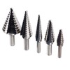 5Pcs Step Drill Bit Set Alloy Steel High Accuracy Multifunctional