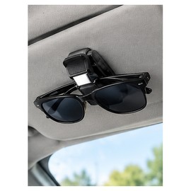 Car Eyeglass Holder for Driving – 80° Rotating Multifunctional Clip for Glasses, Tickets & ID Cards