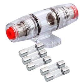 Conext Link FHZ1U20-5 1pc AGUヒューズホルダー、亜鉛ダイカストニッケルメッキヒューズ付き5pcs 20 Amp