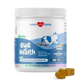 Coco and Luna Eye Support for Dogs - Dog Supplements for Vision,  Eye Vitamins, Antioxidant