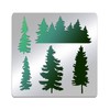 BENECREAT Pine Tree Stainless Steel Stencil Template, 6x6 Inch Forest