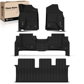 YHTAUTO Floor Mats Fit 2010-2020 Toyota Land Cruiser(7 Seats), TPE All Weather Car Mats Waterproof Anti-Slip Odorless Floor Liner, Interior Car Accessories Front & 2nd 3rd Row Liner