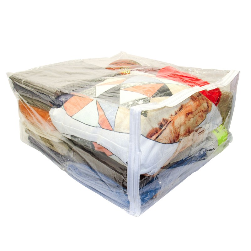 Vinylpac 10-Pack Clear Vinyl Zippered Storage Bags 23 x 23