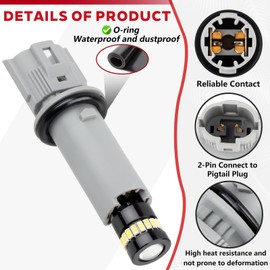 Svicari High Mount Stop Light,Third Brake Light Socket for KIA Forte, Forte Koup 2009-2013 Replace OE 92730-1M000 with Light Bulb