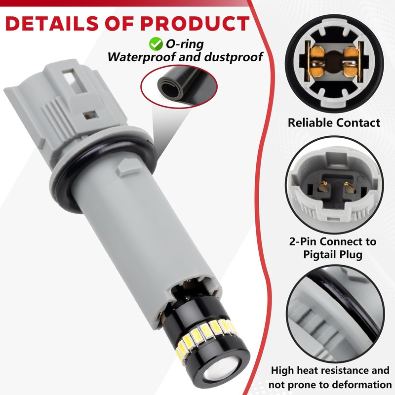 Svicari High Mount Stop Light,Third Brake Light Socket for KIA