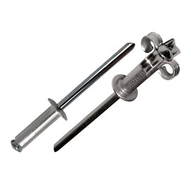 DOJA Industrial | Aluminium Pop Rivets Peel Dome Head | 4.8x17mm | PACK 100 | Blind Rivet Nuts for joining all types of thin materials for Pneumatic or Manual Riveter | Assorted Flower Head Rivits Nut