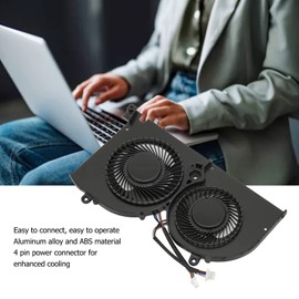 Lazmin112 CPU GPU Cooling Fan for GS75 P75 MS 17G1 MS 17G2 BS5005HS U3I BS5005HS U3J 4 Pin Power Connector Aluminum Alloy ABS Cooling Fan Replacement (GPU Fan)