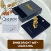 Celestara 18K Gold-Plated Eauropean Style Floral Cuff Bangle Bracelet, Free-Size,