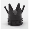 4 x valve caps, crown king, colour: black, valve cap,