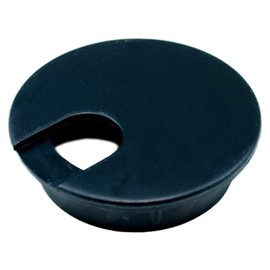 MyCableMart 2 1/2" Cut-Hole Size Black Round Wire Management Grommet with Removable Lid