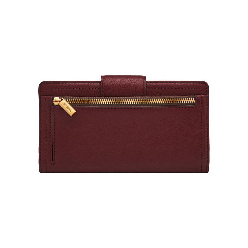 [Fossil] LOGAN Tab Clutch, red, (BURGUNDY)