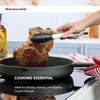 KitchenAid Silicone Tipped Stainless Steel Tongs, Black, 9 Inch