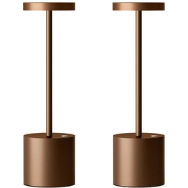 SAKRINGT 2 Pack Rechargeable Table Lamp, LED Cordless Desk Lamp,5000mAh Battery Operated Portable Table Light,3 Color Stepless Dimming Up to 40 Hours Usage for Restaurant/Indoor/Outdoor