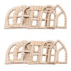 TEHAUX 25pcs Unfinished Wooden Miniature Door and Window Set DIY