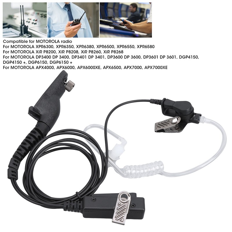 Walkie Talkie Headphone with Microphone PPT Acoustic Tube For Motorola